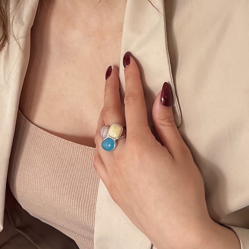 Кольцо Possebon Azul, Q.Roze, Bege, K0178.20.7.13 S фото 4